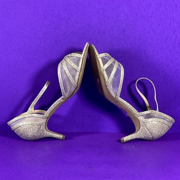 Paradox London Sonya Champagne Ankle Strap Heel Women's Shoe Size 9.5‎ W - Picture 6 of 8